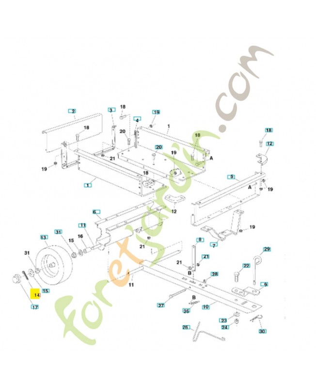 Goupille fendue référence 721618301 husqvarna