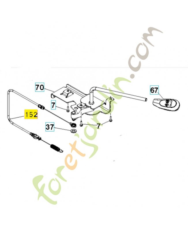 Câble 584243501. Pièce de rechange Husqvarna 