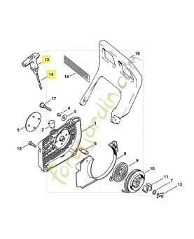 Poignée ElastoStart Ø 3,5 mm 1128-190-3400. Pièce détachée Stihl