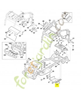 Tourillon de blocage Stihl ref. 0000-952-0202
