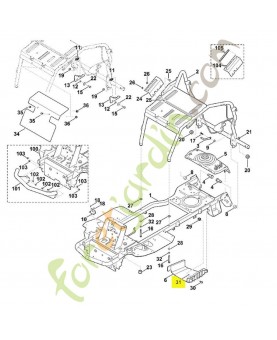 Circlip push-on Stihl ref. 0000-952-0203