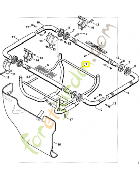 Cadre de poignée 4313-790-5600. Pièce de rechange Sithl / Vicking