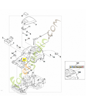Support capuchon 6301-703-6900. Pièce détachée Stihl / Vicking
