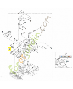 Support capuchon 6301-703-6905. Pièce détachée Stihl / Vicking
