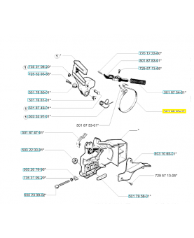 Bande de frein 503688501. Pièce de rechange Husqvarna