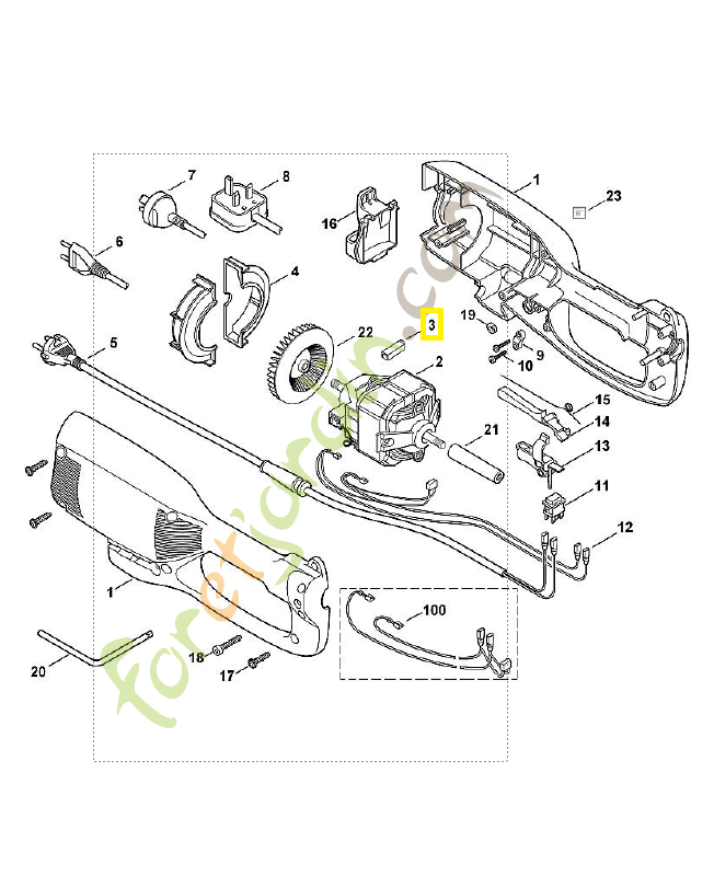 Kit balais de charbon 4809-600-2700. Pièce de rechange Sithl 