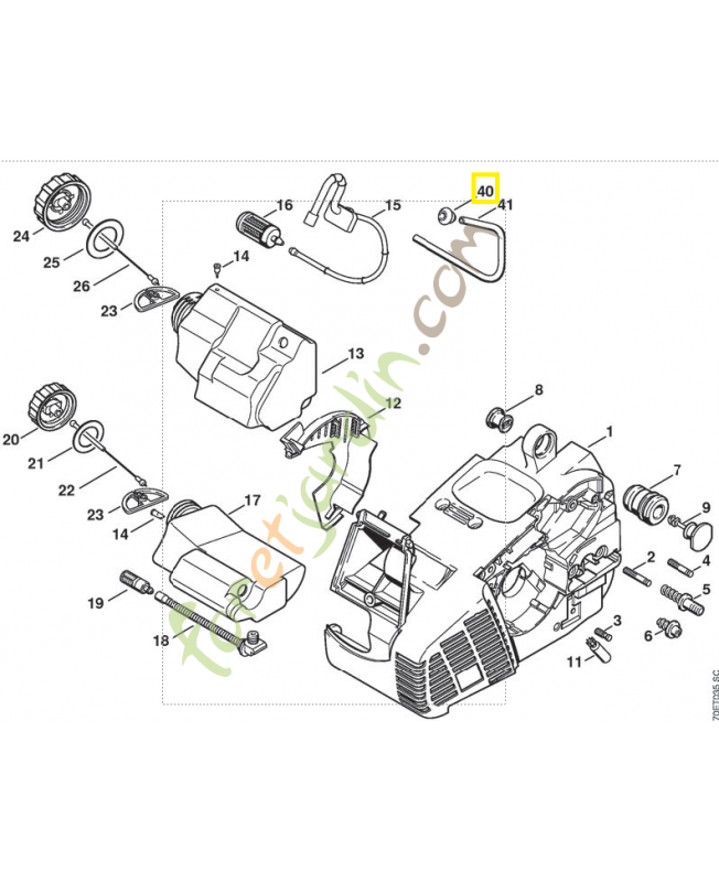 Douille 0000-989-0516. Pièce détachée Stih