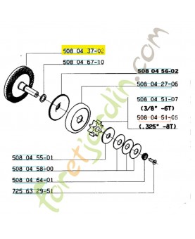 Engrenage 508043702. Pièce de rechange Husqvarna
