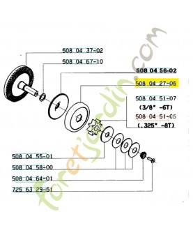 Cloche d' embrayage 508042706. Pièce de rechange Husqvarna