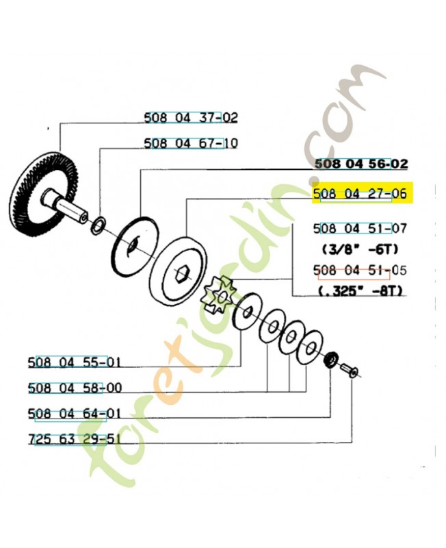 Cloche d' embrayage 508042706. Pièce de rechange Husqvarna