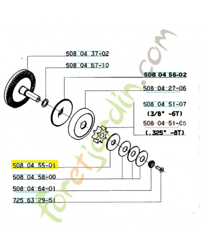 Rondelle 508045501. Pièce de rechange Husqvarna