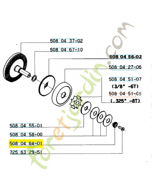 Entraineur 508046401. Pièce de rechange Husqvarna 