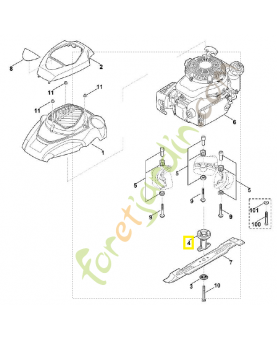 Support lame tondeuse viking 6118-702-5001. Pièce de rechange Sithl / Vicking