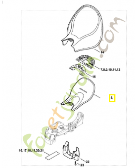 Protège main 1 4812-790-9104. Pièce de rechange Sithl 