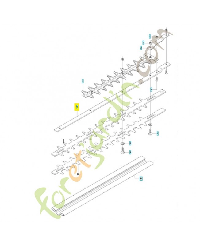 Glissière de guidage 504044001. Pièce de rechange Husqvarna