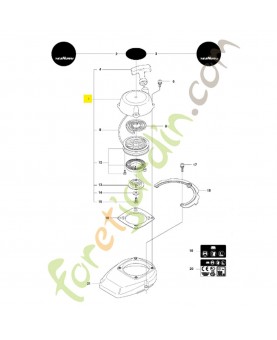 Lanceur 544304601. Pièce de rechange Husqvarna
