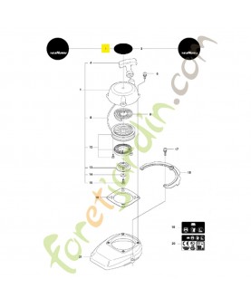 Autocollant 544383201. Pièce de rechange Husqvarna