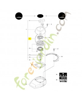 Cordon de démarreur 544304201. Pièce de rechange Husqvarna