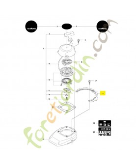 Plaque 544304501. Pièce de rechange Husqvarna