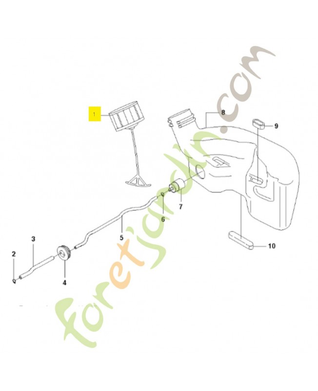 Bouchon de réservoir 544304901. Pièce de rechange Husqvarna
