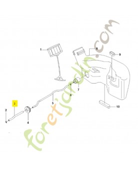 Tuyau Husqvarna ref. 531004738 Remplace référence 531002413 ; 531007816