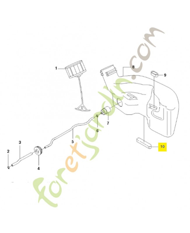 Support 531004833. Pièce de rechange Husqvarna