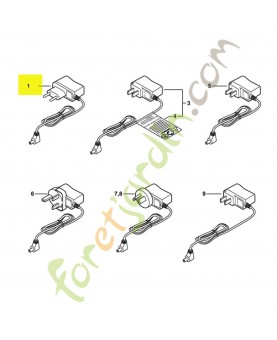Câble de charge lk 45 eu 4511-400-5600. Pièce détachée Stihl 
