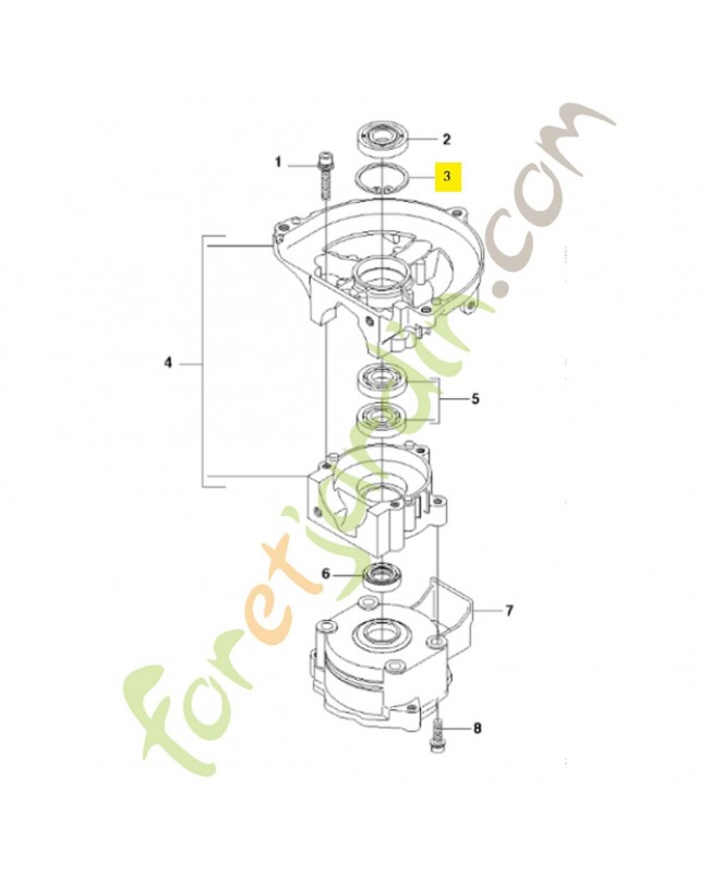 Circlips 531004105. Pièce de rechange Husqvarna
