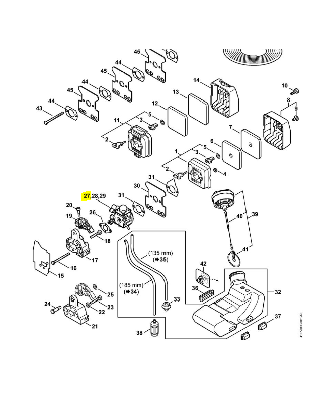Carburateur c1q s157 4137-120-0636. Pièce de rechange Sithl / Vicking Carburateur c1q s157 4137-120-0636. Pièce de rechange Sithl / Vicking