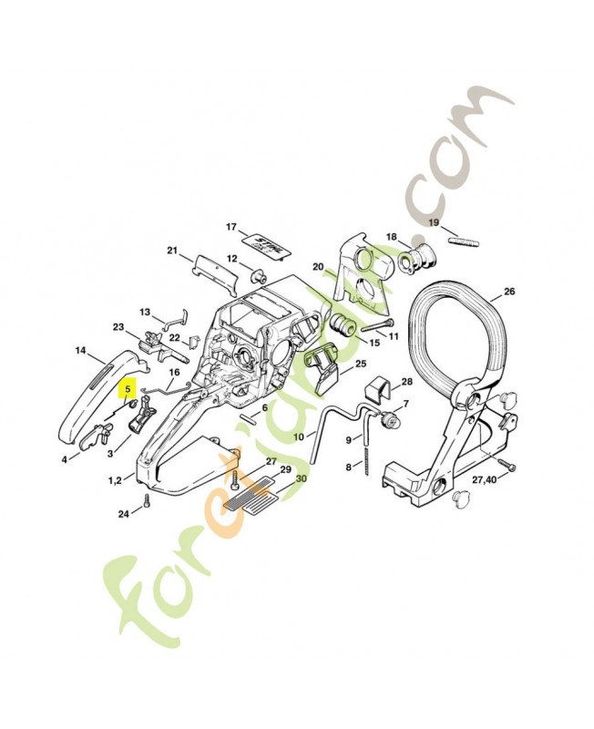 Ressort coude 1117-182-4500. Pièce détachée Stihl