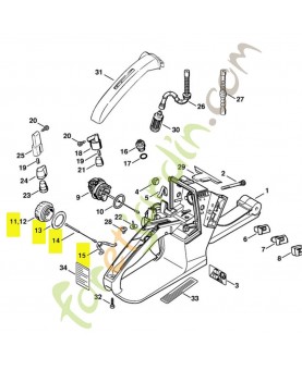 Bouchon réservoir complet 0000-350-0520. Pièce détachée Stihl / Vicking