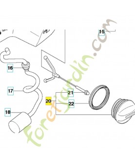 Bouchon de réservoir 537215207. Pièce de rechange Husqvarna