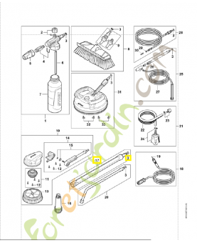 Rallonge de lance longueur 430 mm référence 4910-500-0900