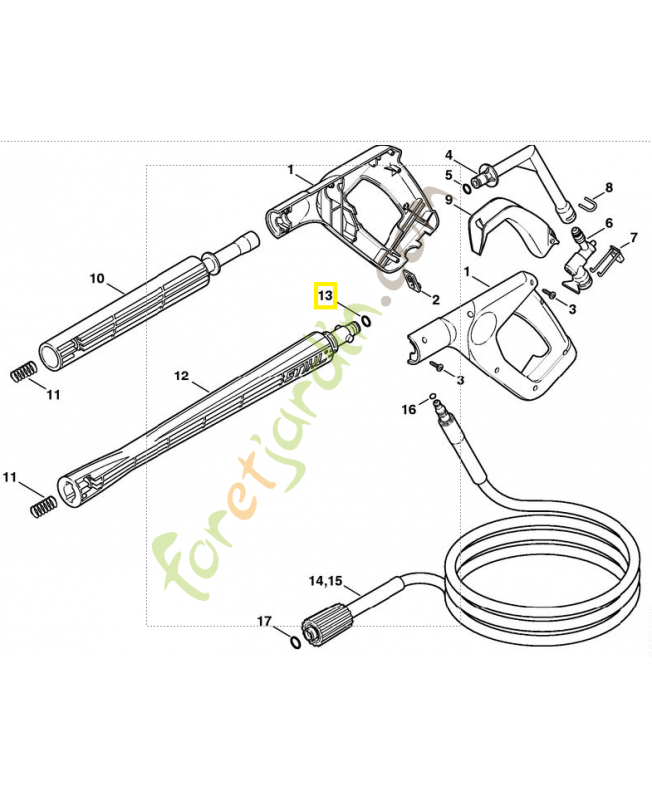 Joint torique 9,3x2,4 référence 9645-948-7501 stihl