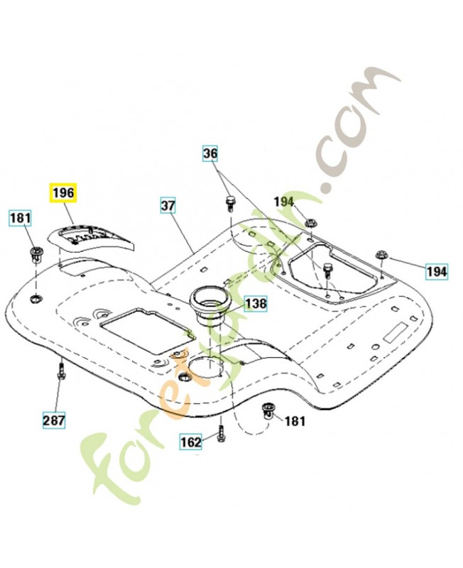 Console 532439647. Pièce de rechange Husqvarna Console 532439647. Pièce de rechange Husqvarna