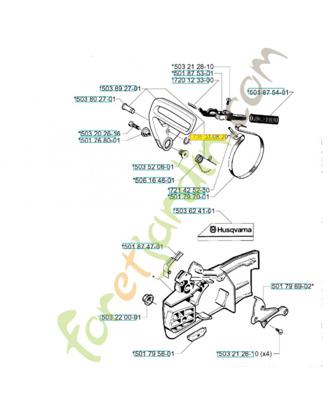 Circlips 735310820. Pièce de rechange Husqvarna
