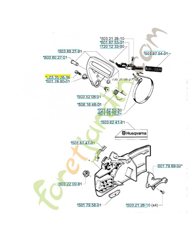 Vis référence 503202616 husqvarna Vis référence 503202616 husqvarna