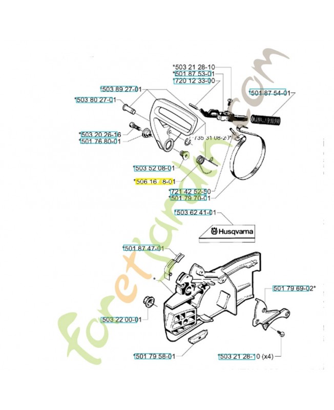 Ressort 506164801. Pièce de rechange Husqvarna