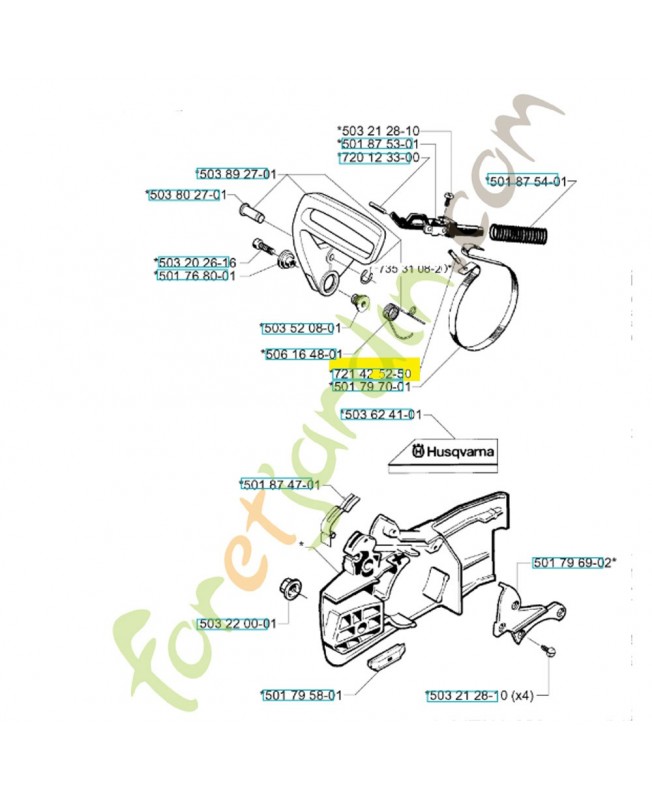 Goupille élastique 721425250. Pièce de rechange Husqvarna