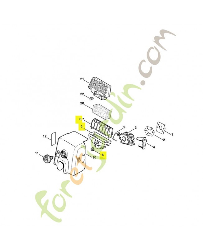 Filtre a air 1123-120-1650. Pièce détachée Stihl / Vicking référence 1123-120-1650