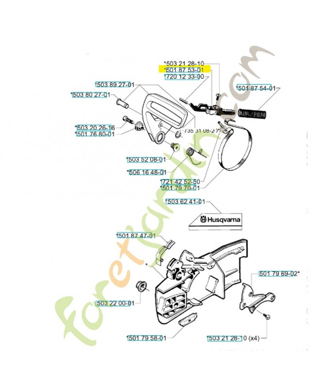 Declencheur 501875301. Pièce de rechange Husqvarna