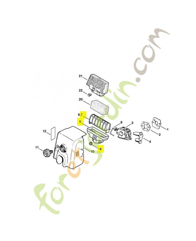 Filtre a air 1123-120-1651. Pièce de rechange Sithl Filtre a air 1123-120-1651. Pièce de rechange Sithl