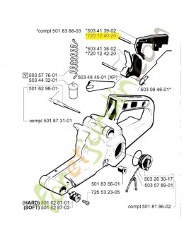 Goupille 720124020 husqvarna- Pièce de détachée Husqvarna 