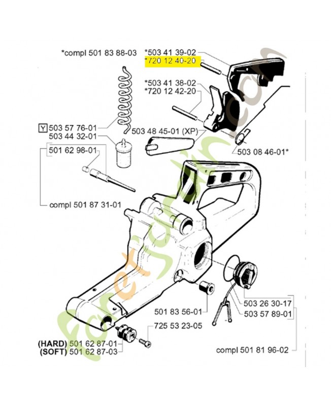 Goupille 720124020 husqvarna- Pièce de détachée Husqvarna 