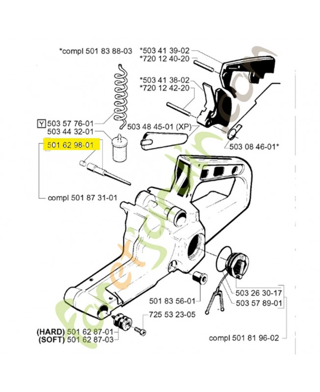 Valve de mise 501629801 husqvarna- Pièce de détachée Husqvarna