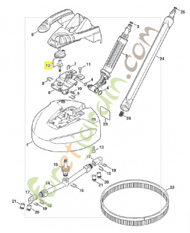 Bouton 4900-500-7700. Pièce détachée Stihl / Vicking