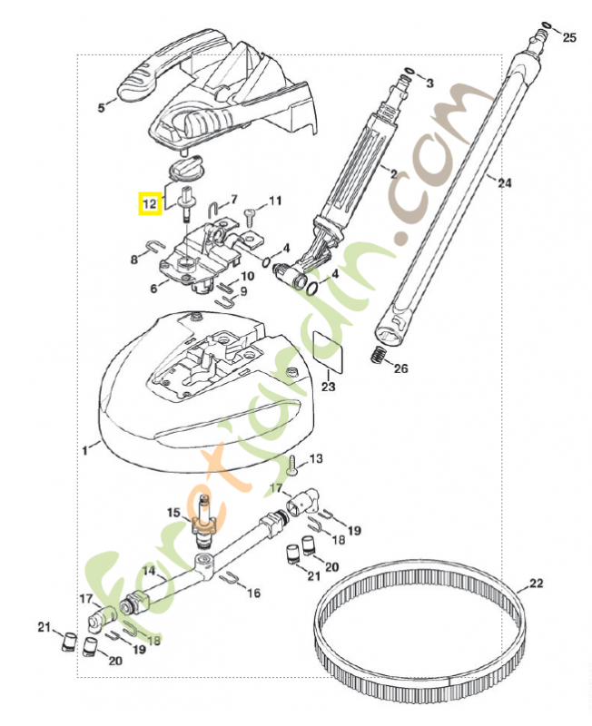 Bouton 4900-500-7700. Pièce détachée Stihl / Vicking