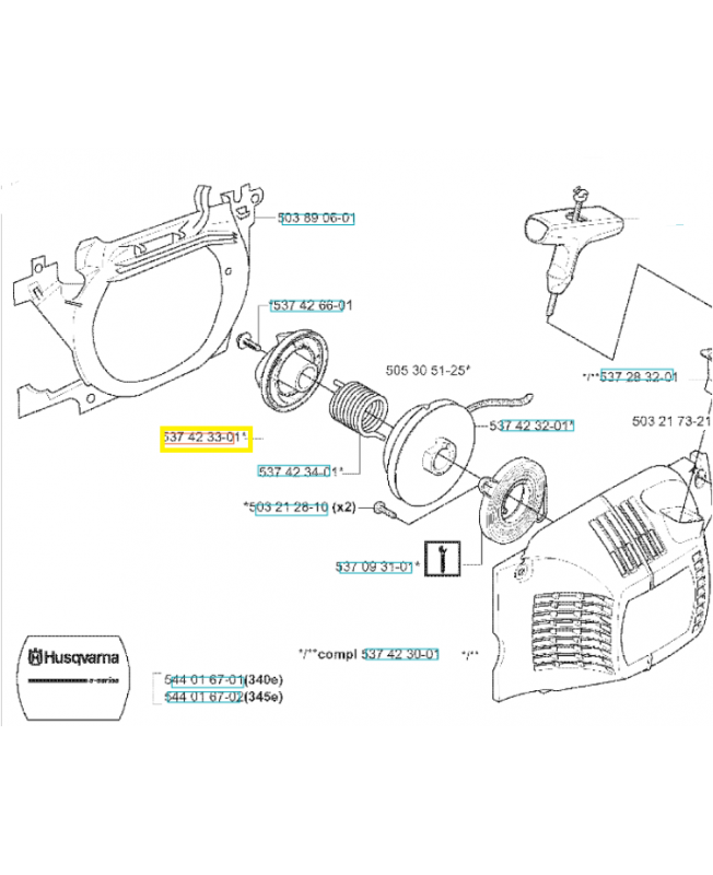 Poulie 537423301. Pièce de rechange Husqvarna Poulie 537423301. Pièce de rechange Husqvarna