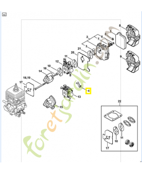 Levier 4140-141-3700. Pièce de rechange Sithl / Vicking