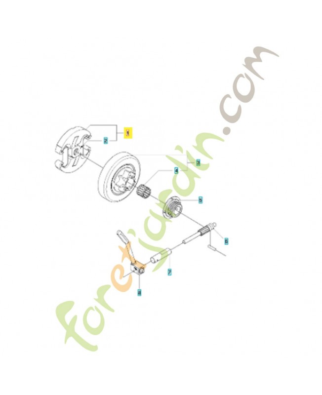 Embrayage de chaine 537110503. Pièce de rechange Husqvarna